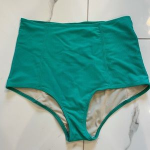 Kortni Jeane Teal Ribbed Bottoms
